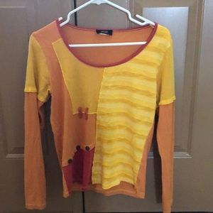 Dolcezza colorful long sleeve top M
